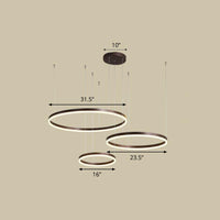 Aluminum Circular LED Pendant Lamp Simplicity Chandelier Light - Rebooters