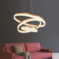 Acrylic Loop LED Ceiling Chandelier Gold Finish Dining Light - Rebooters