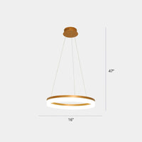 Acrylic Loop LED Ceiling Chandelier Gold Finish Dining Light - Rebooters