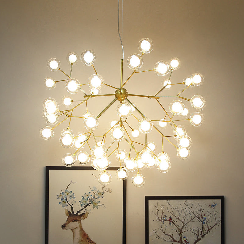 Double Glass Bubbles Chandelier Postmodern Style Pendant Lamp - Rebooters