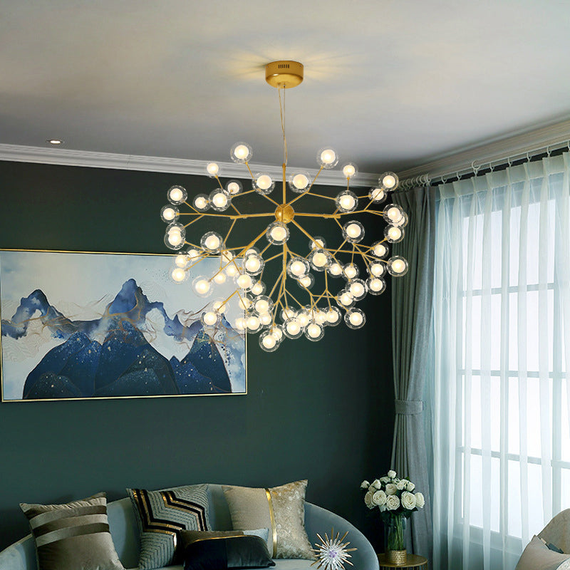 Double Glass Bubbles Chandelier Postmodern Style Pendant Lamp - Rebooters