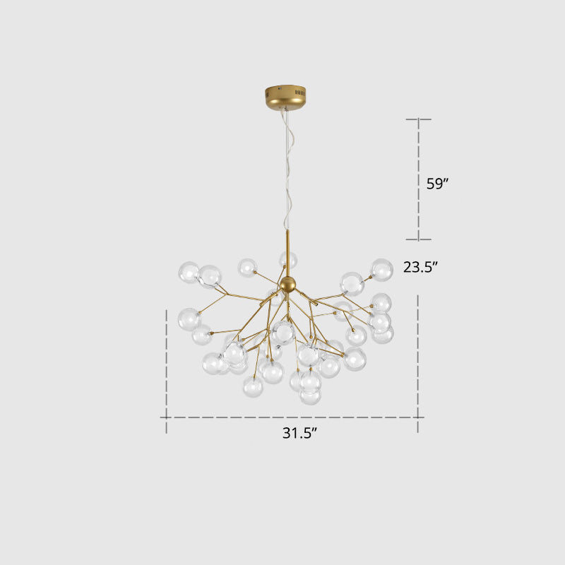 Double Glass Bubbles Chandelier Postmodern Style Pendant Lamp - Rebooters