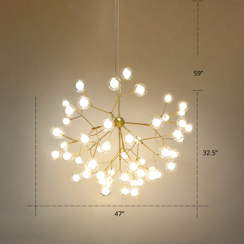 Double Glass Bubbles Chandelier Postmodern Style Pendant Lamp - Rebooters