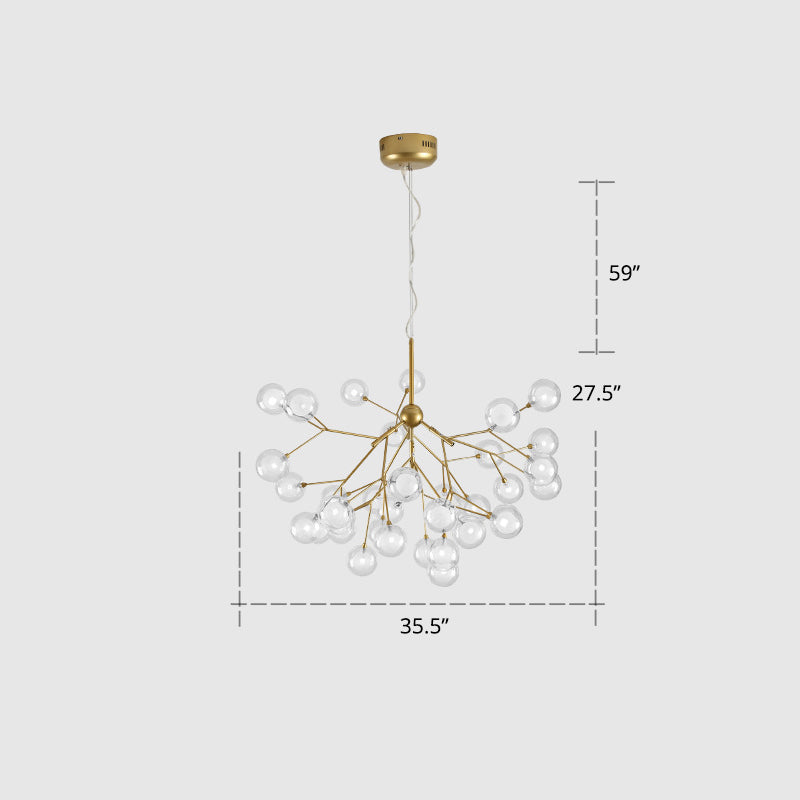 Double Glass Bubbles Chandelier Postmodern Style Pendant Lamp - Rebooters