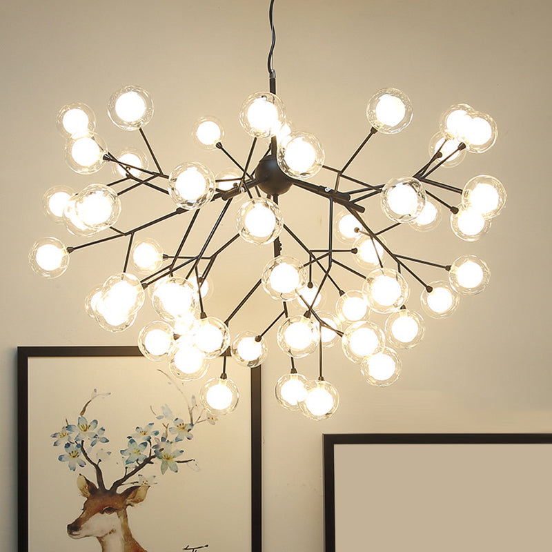 Double Glass Bubbles Chandelier Postmodern Style Pendant Lamp - Rebooters