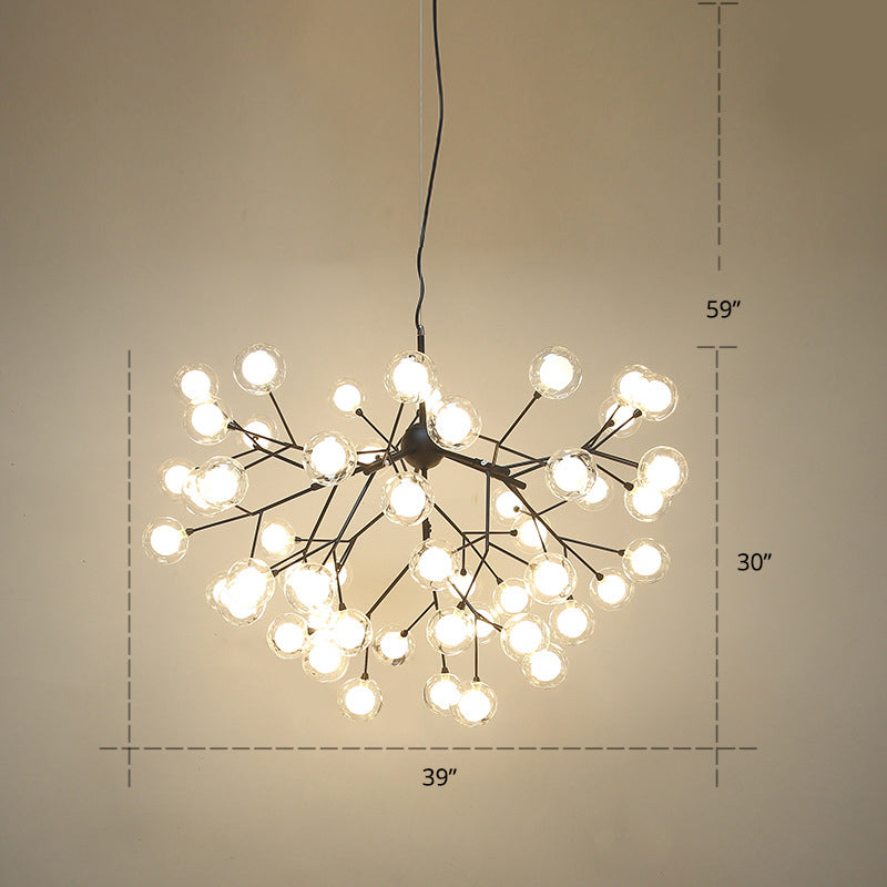 Double Glass Bubbles Chandelier Postmodern Style Pendant Lamp - Rebooters