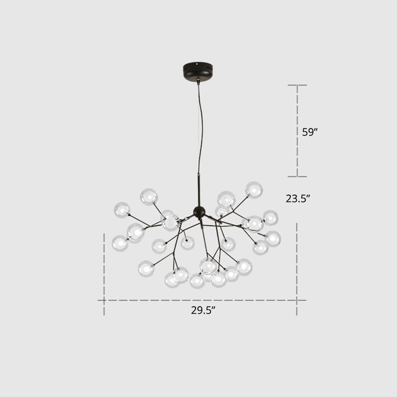Double Glass Bubbles Chandelier Postmodern Style Pendant Lamp - Rebooters