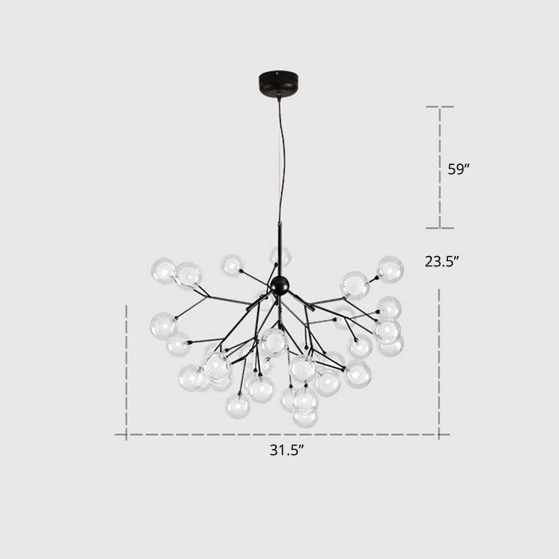 Double Glass Bubbles Chandelier Postmodern Style Pendant Lamp - Rebooters