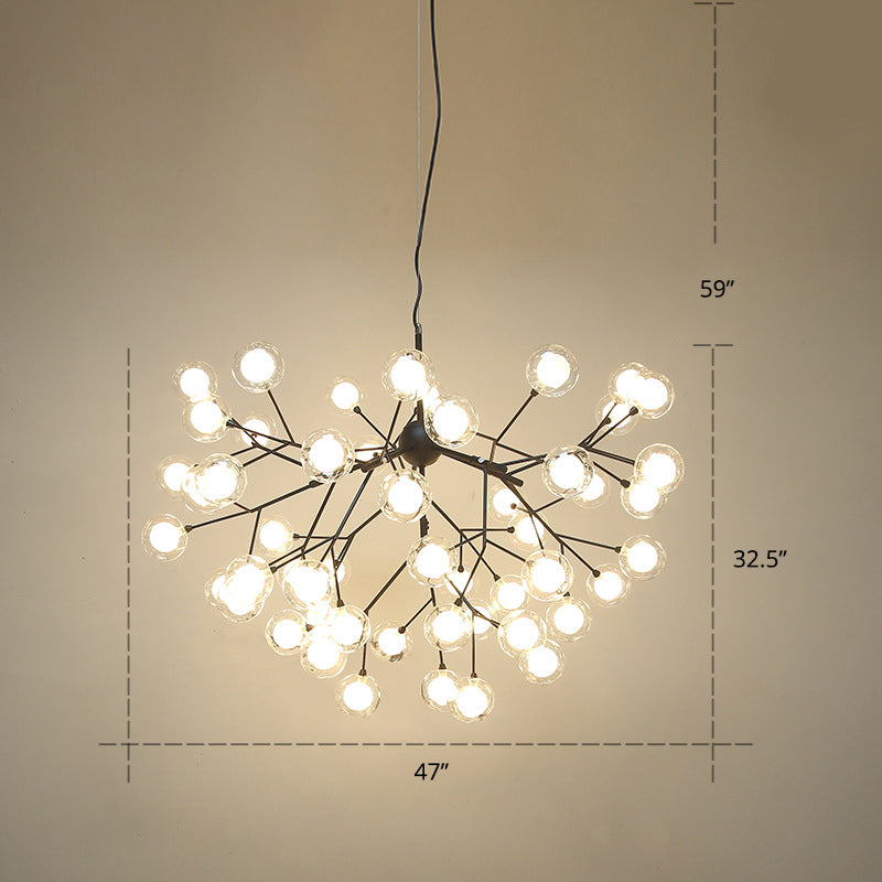 Double Glass Bubbles Chandelier Postmodern Style Pendant Lamp - Rebooters