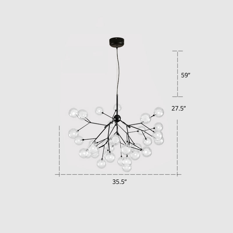 Double Glass Bubbles Chandelier Postmodern Style Pendant Lamp - Rebooters