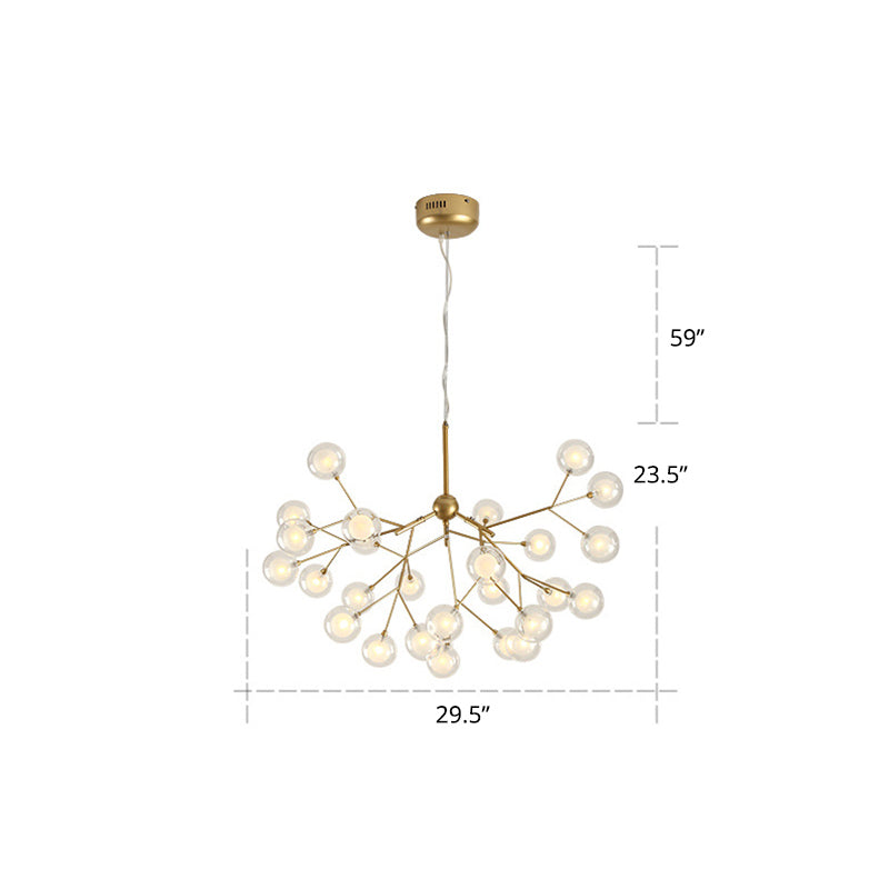 Double Glass Bubbles Chandelier Postmodern Style Pendant Lamp - Rebooters