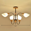 Tulip Flower Restaurant Chandelier Cream Glass Nordic Pendant Light - Rebooters