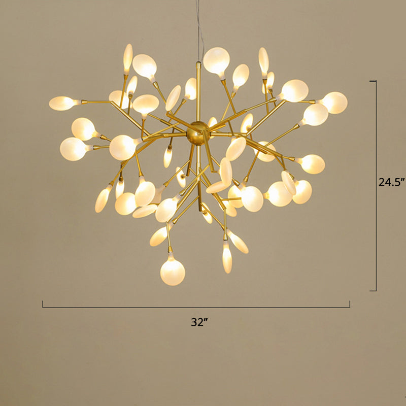 Firefly Chandelier Lighting Nordic Style Acrylic Lamp Gold - Rebooters