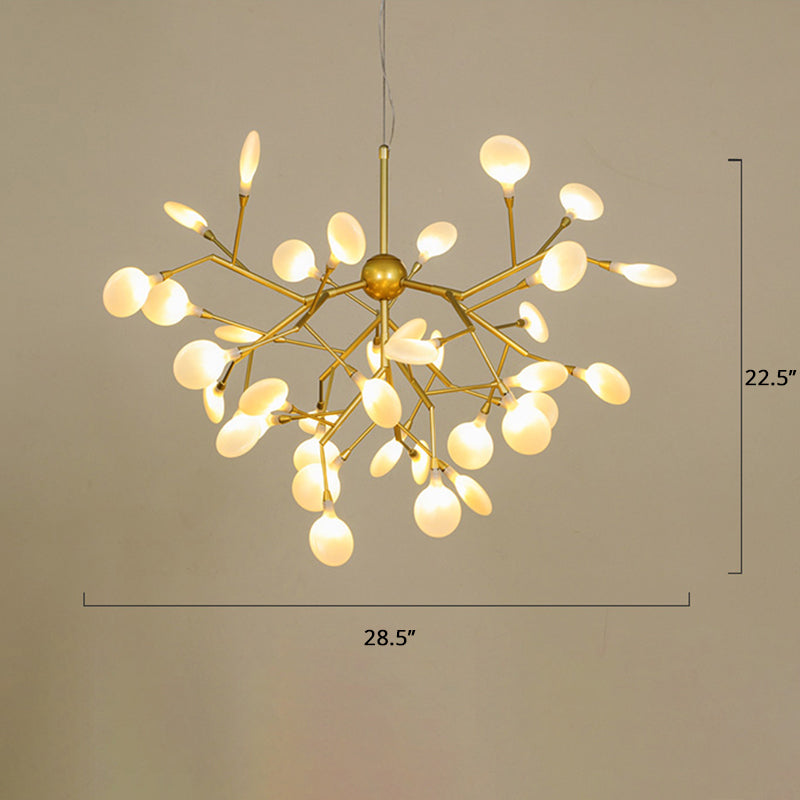 Firefly Chandelier Lighting Nordic Style Acrylic Lamp Gold - Rebooters