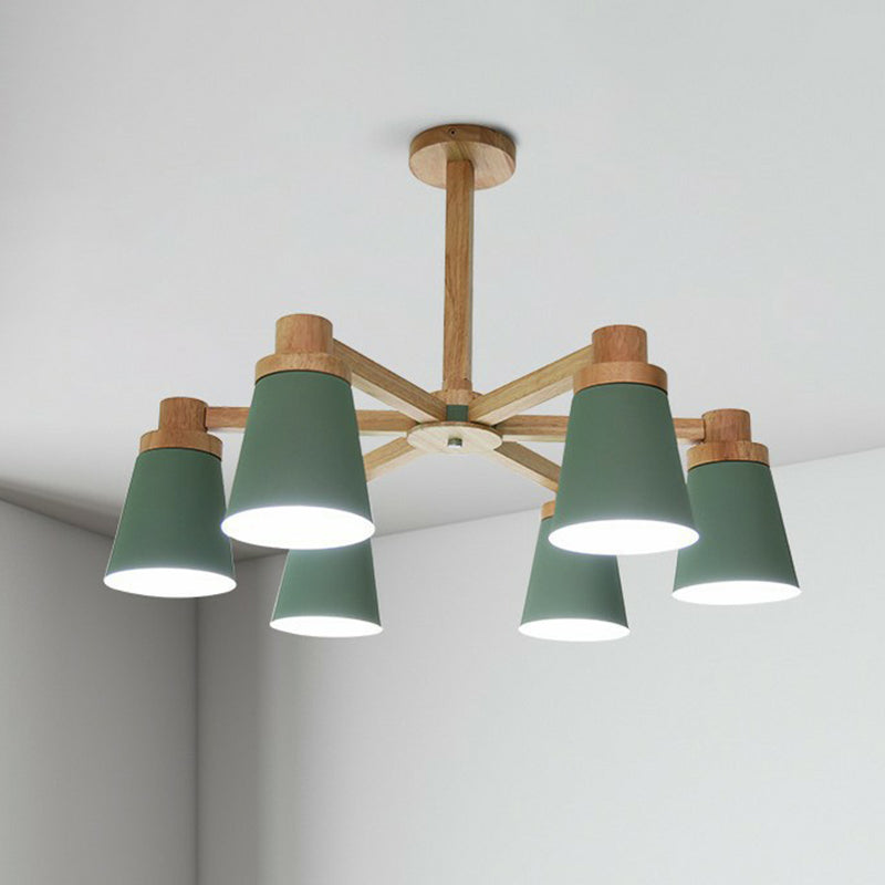 Conical Suspension Light Fixture Nordic Iron Chandelier Lighting - Rebooters