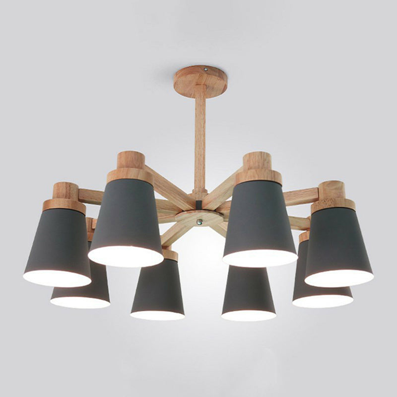 Conical Suspension Light Fixture Nordic Iron Chandelier Lighting - Rebooters