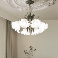 Vintage Bell Orchid Living Room Chandelier Design Light | Rebooters - Rebooters