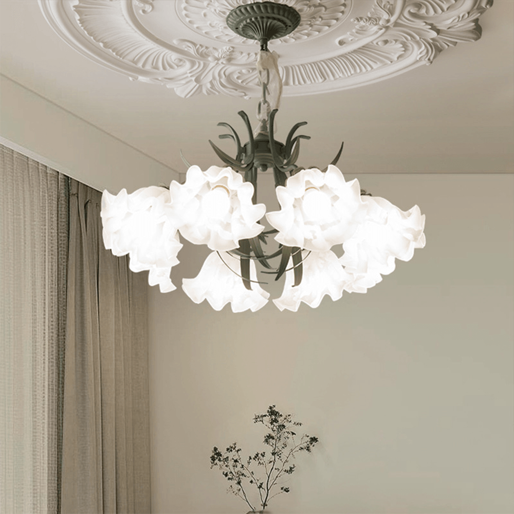 Vintage Bell Orchid Living Room Chandelier Design Light | Rebooters - Rebooters