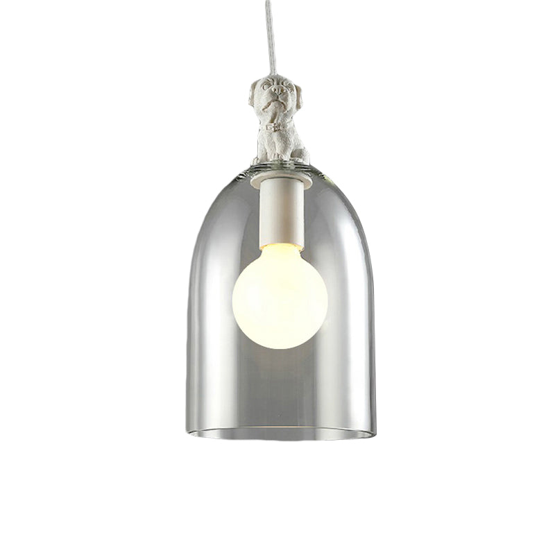 Transparent Glass Hanging Light with Bird One Light Modern - Rebooters