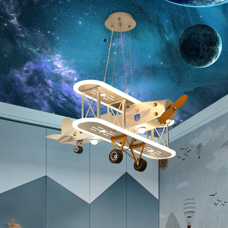 Biplane Acrylic Suspension Light Creative LED Chandelier for Boys Room - Rebooters