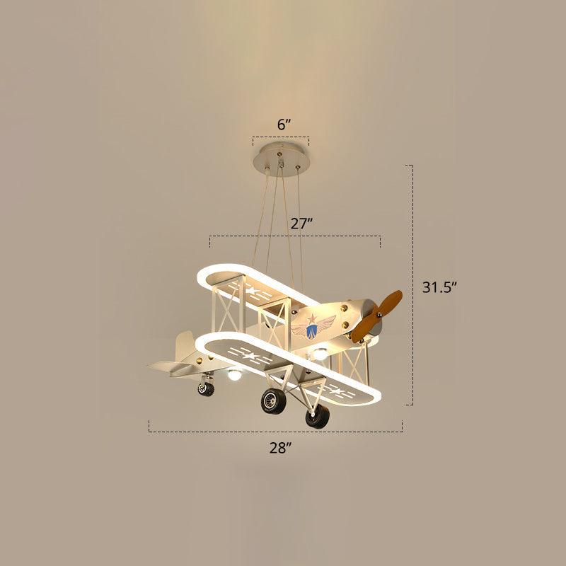 Biplane Acrylic Suspension Light Creative LED Chandelier for Boys Room - Rebooters