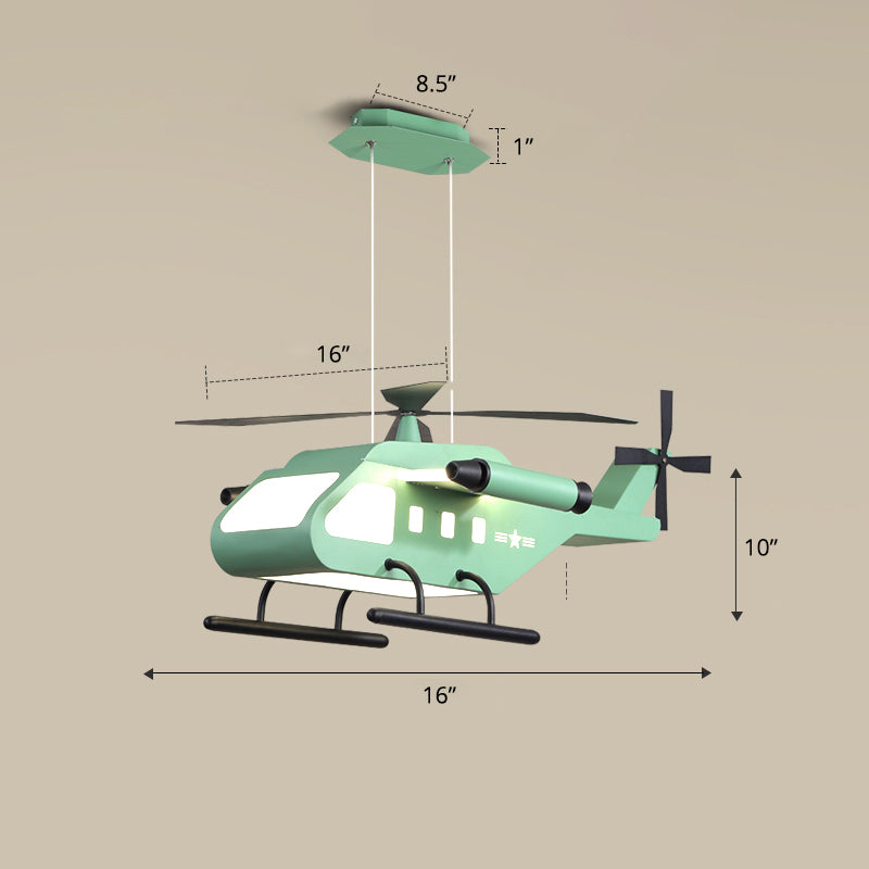 Biplane Acrylic Suspension Light Creative LED Chandelier for Boys Room - Rebooters