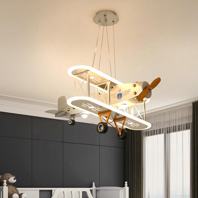 Biplane Acrylic Suspension Light Creative LED Chandelier for Boys Room - Rebooters