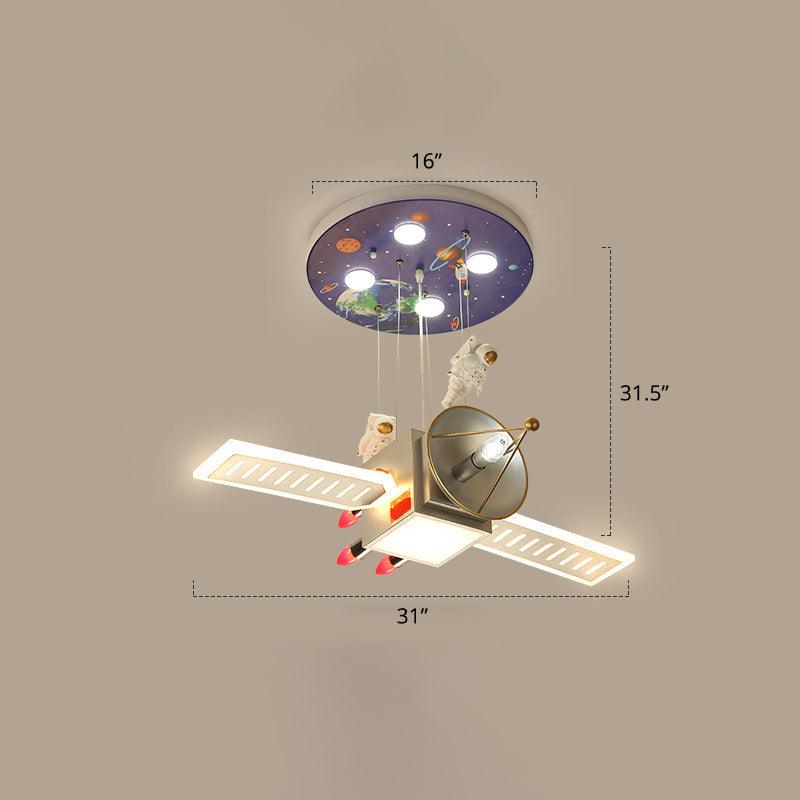 Biplane Acrylic Suspension Light Creative LED Chandelier for Boys Room - Rebooters