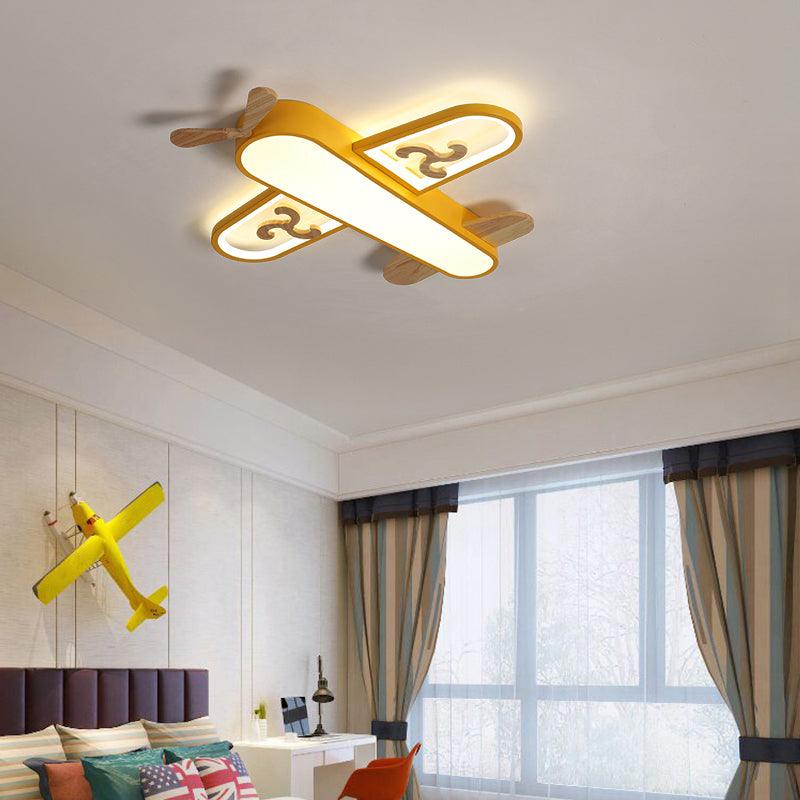 Aircraft Shaped Nursery Flush Mount Acrylic Cartoon Light - Rebooters