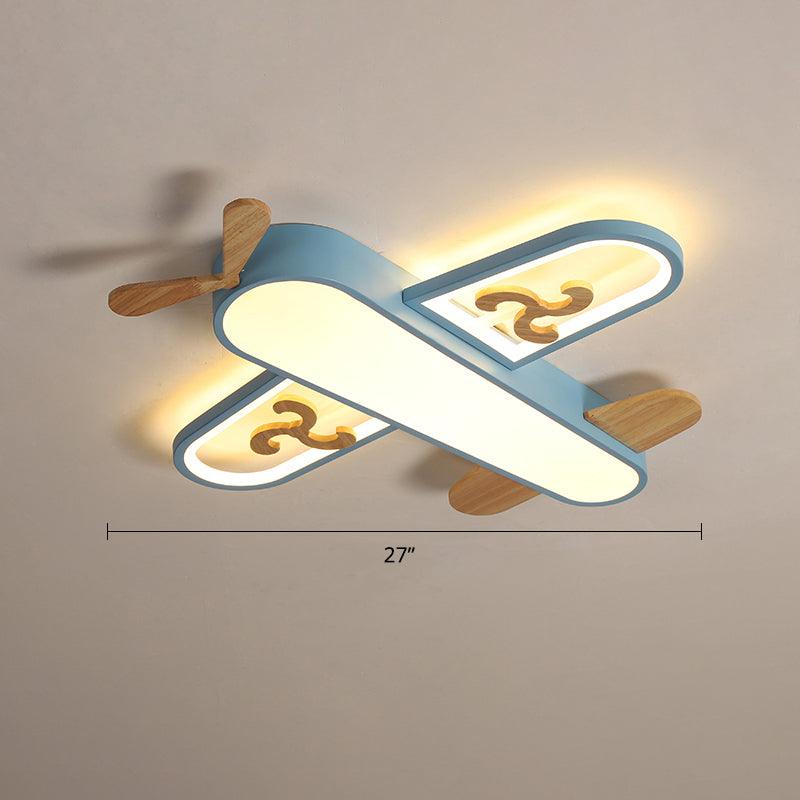 Aircraft Shaped Nursery Flush Mount Acrylic Cartoon Light - Rebooters