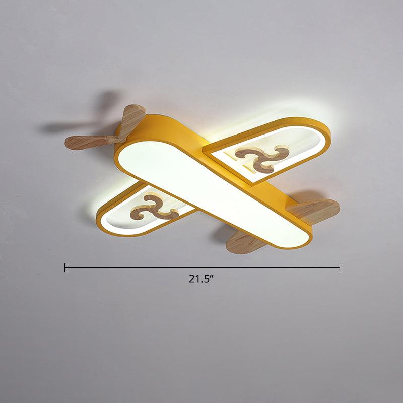 Aircraft Shaped Nursery Flush Mount Acrylic Cartoon Light - Rebooters