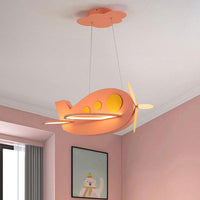 Airplane Shaped Baby Room Chandelier Metallic LED Cartoon Lamp - Rebooters