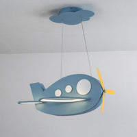 Airplane Shaped Baby Room Chandelier Metallic LED Cartoon Lamp - Rebooters