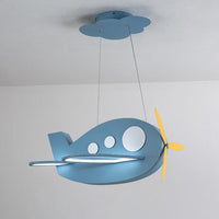 Airplane Shaped Baby Room Chandelier Metallic LED Cartoon Lamp - Rebooters