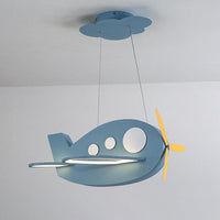 Airplane Shaped Baby Room Chandelier Metallic LED Cartoon Lamp - Rebooters