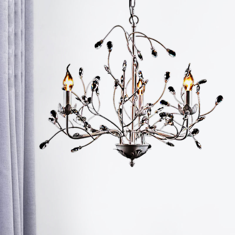 White Twig Pendant Light 3-Light Creative Metal Chandelier - Rebooters