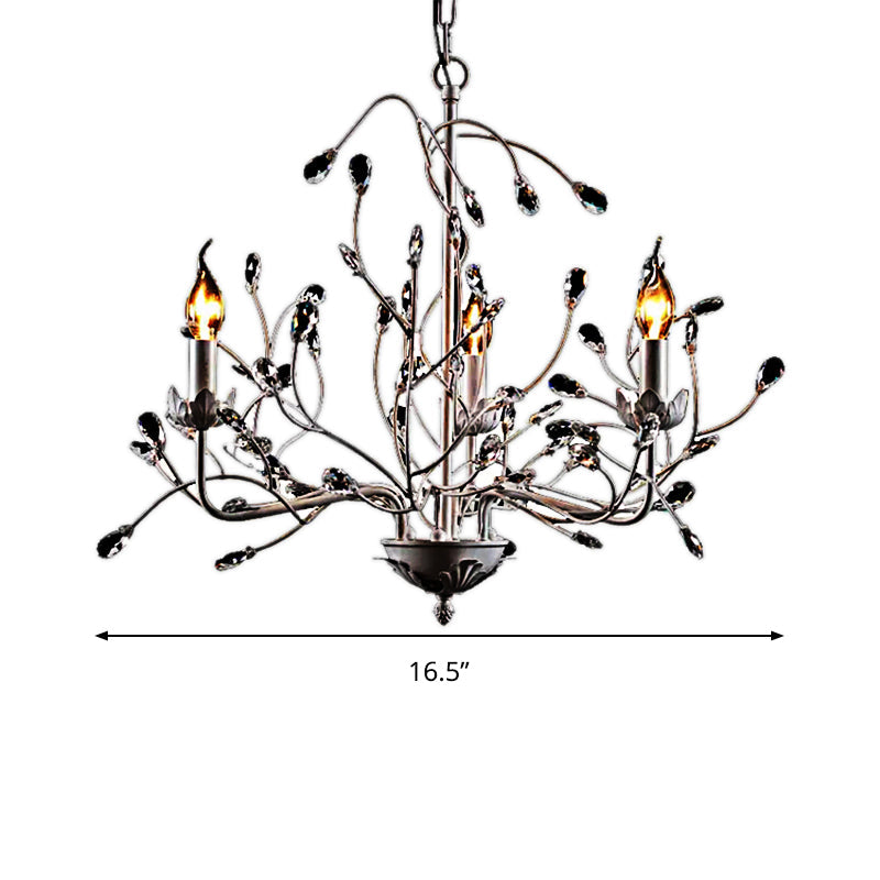 White Twig Pendant Light 3-Light Creative Metal Chandelier - Rebooters