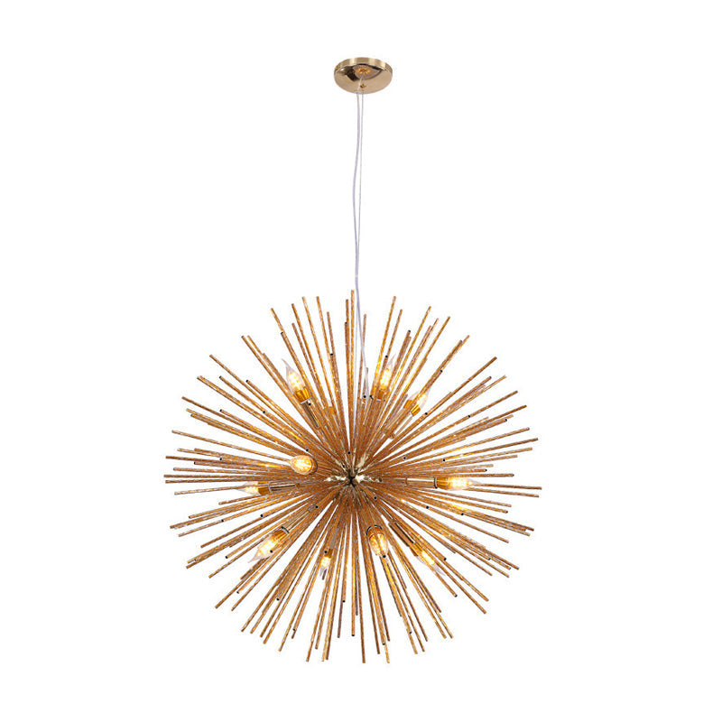 Minimalist Hedgehog Chandelier Metal Living Room Light Fixture - Rebooters