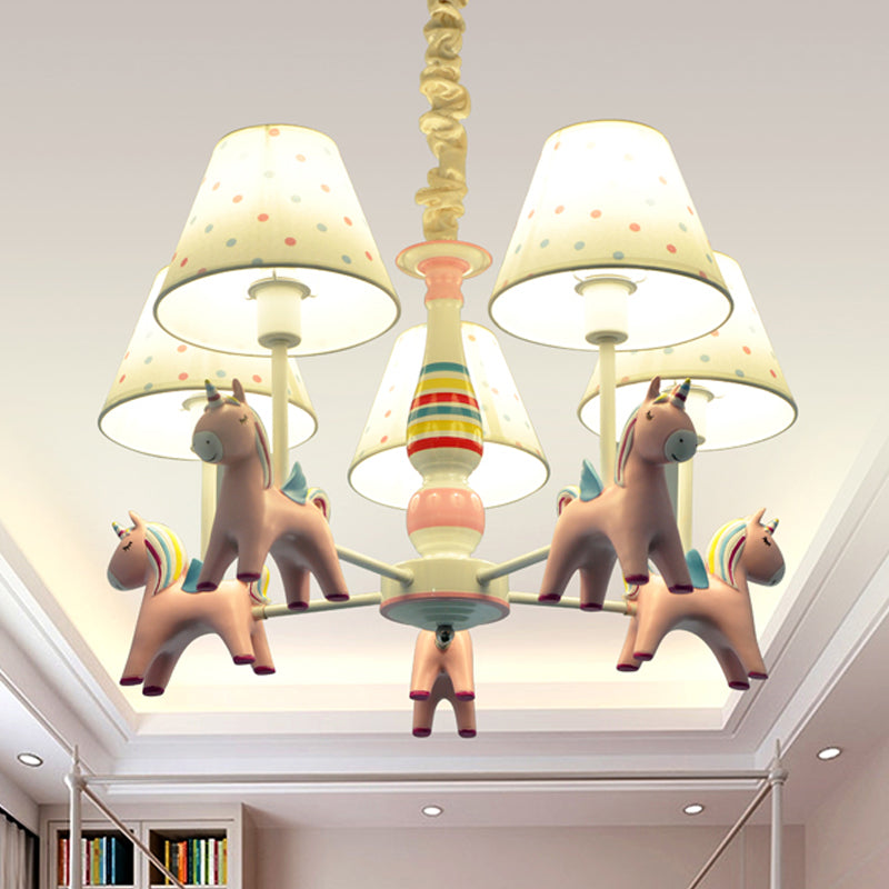 Nordic Tapered Shade Hanging Lights Fabric Pendant Fixture - Rebooters