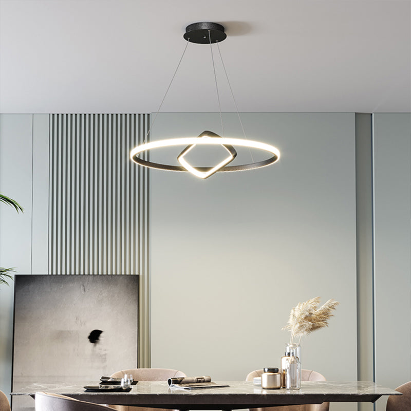 Round and Square Chandelier Nordic Aluminum LED Pendant Light - Rebooters