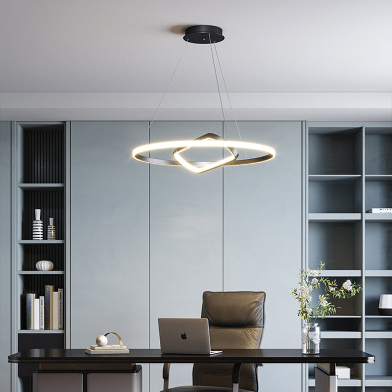 Round and Square Chandelier Nordic Aluminum LED Pendant Light - Rebooters