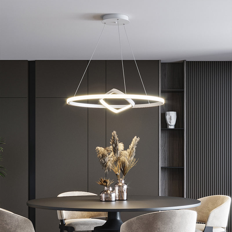 Round and Square Chandelier Nordic Aluminum LED Pendant Light - Rebooters