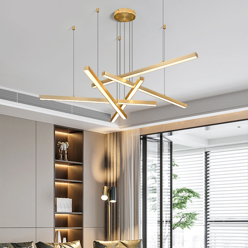 Adjustable Line Art Pendant Lamp Minimalist Metal Chandelier - Rebooters