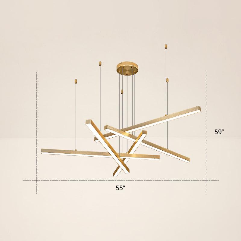 Adjustable Line Art Pendant Lamp Minimalist Metal Chandelier - Rebooters