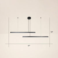 Adjustable Line Art Pendant Lamp Minimalist Metal Chandelier - Rebooters