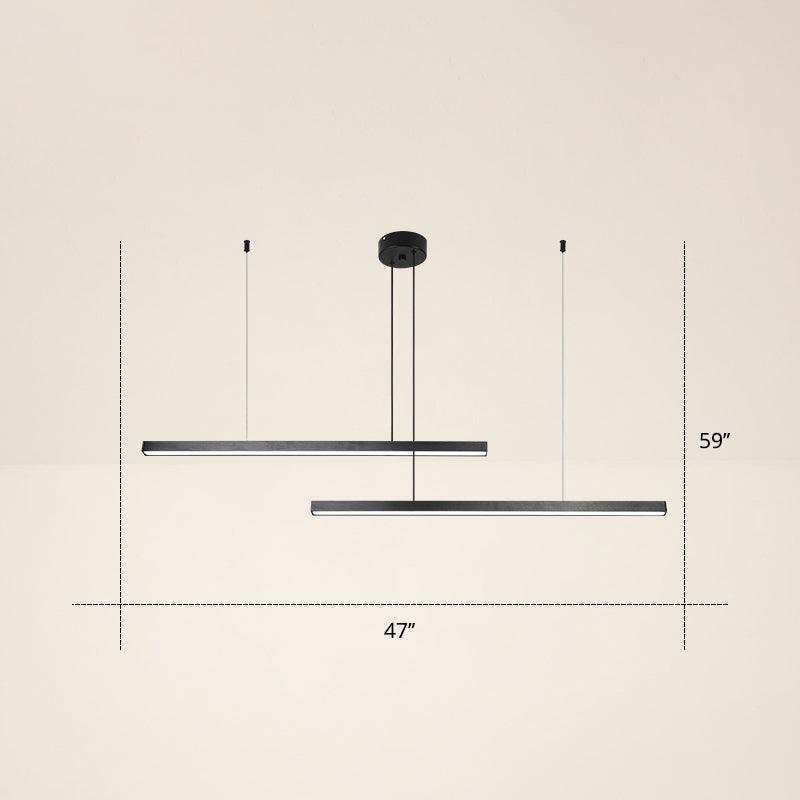 Adjustable Line Art Pendant Lamp Minimalist Metal Chandelier - Rebooters