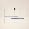 Adjustable Line Art Pendant Lamp Minimalist Metal Chandelier - Rebooters