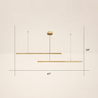 Adjustable Line Art Pendant Lamp Minimalist Metal Chandelier - Rebooters