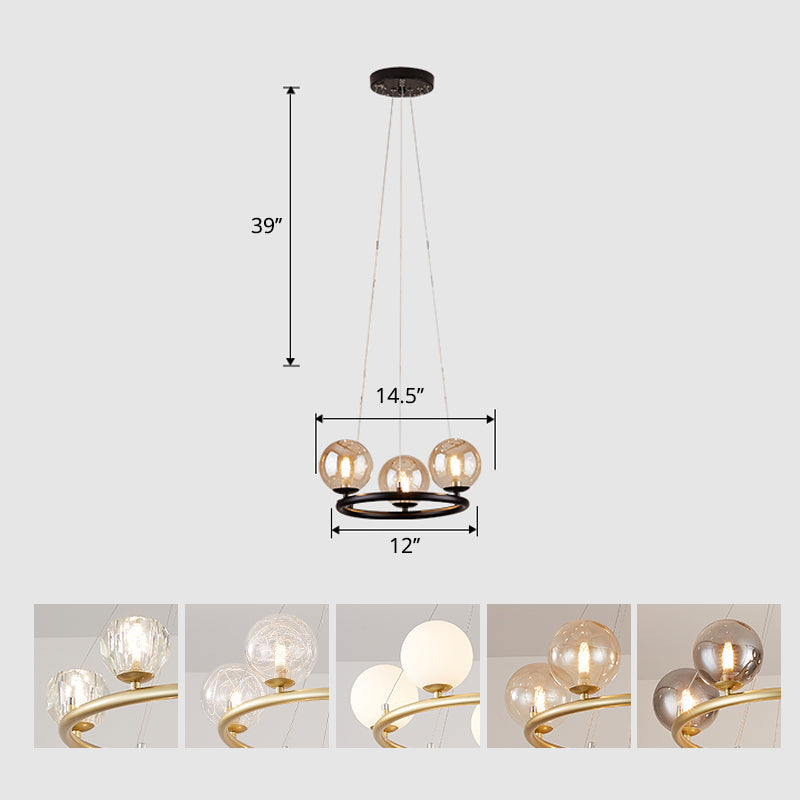 Circular Metal Pendant Chandelier Postmodern Light Fixture - Rebooters