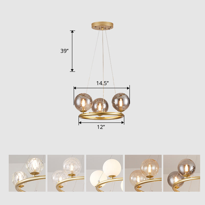 Circular Metal Pendant Chandelier Postmodern Light Fixture - Rebooters